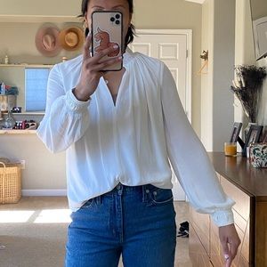 Long sleeve white blouse